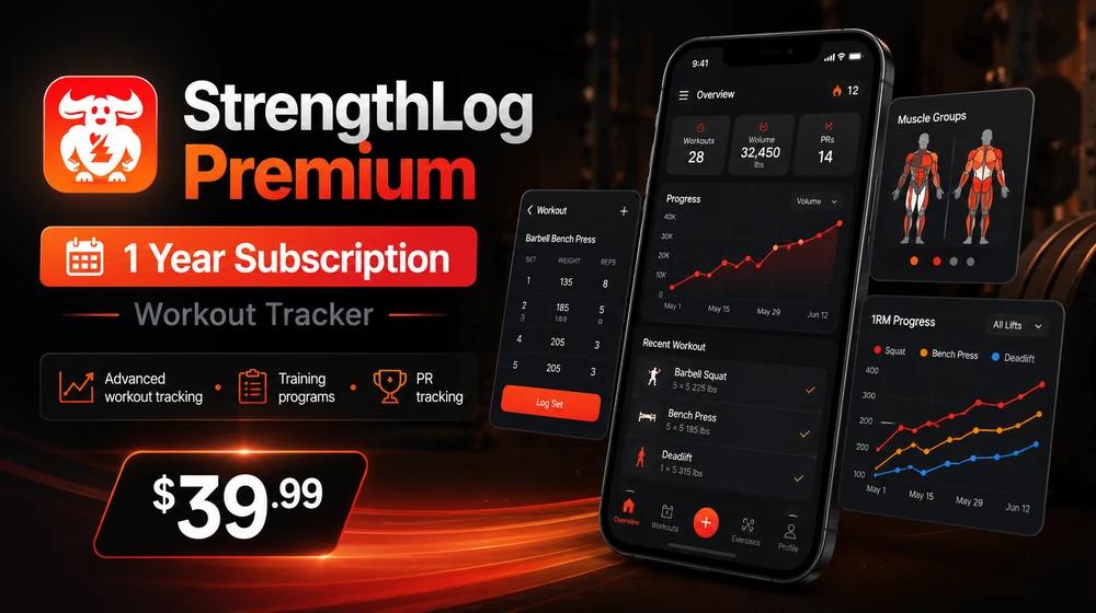 StrengthLog Premium — 1 Year Subscription