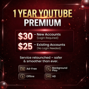 youtube premium 1 year