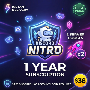 discord nitro + 2 boost (1 year)
